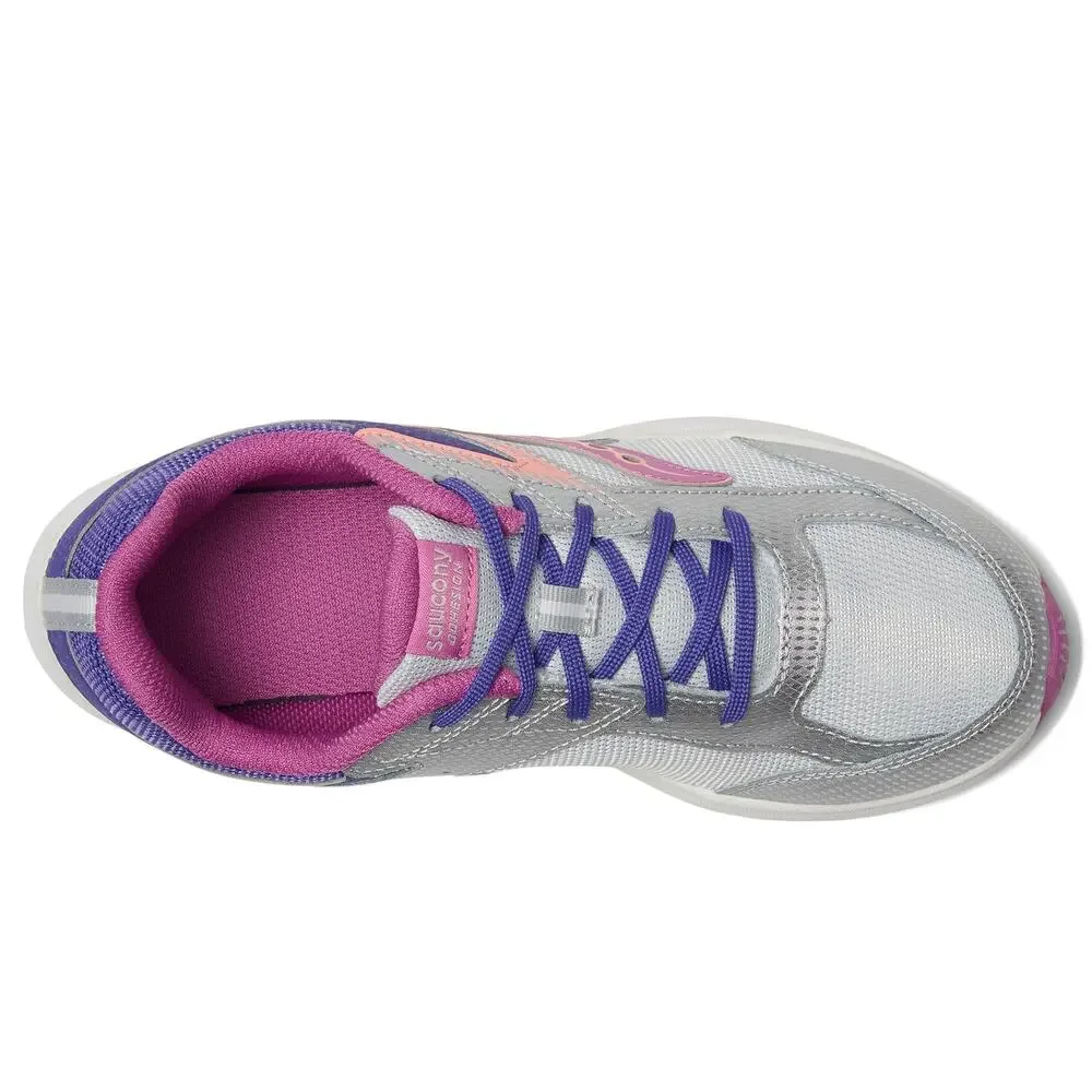 SAUCONY® KIDS COHESION KDZ A/C SNEAKERS FOR KIDS – PURPLE/SILVER/PINK 12.5 M